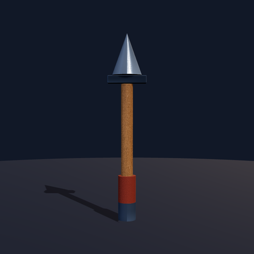 Generated view of steel hunting spear