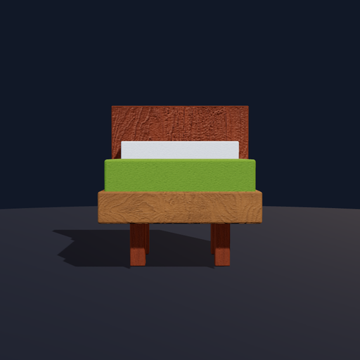 Generated view of fabric camp bed