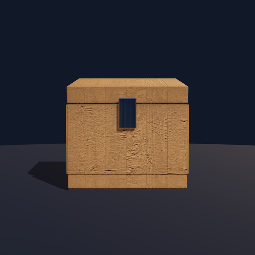 Generated view of Latching Wooden Treasure Chest