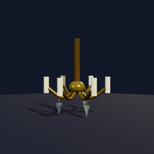 Generated view of Crystal-Crowned Six-Arm Chandelier