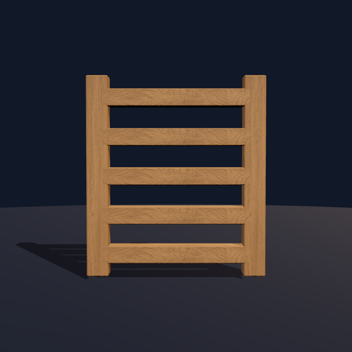 Generated view of Tall wooden climbing ladder