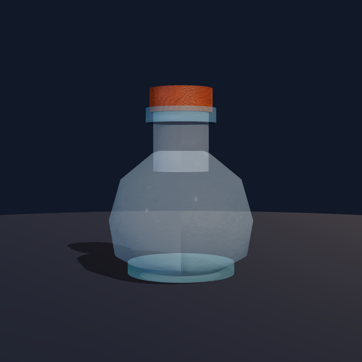 Generated view of Clear Corked Potion Bottle