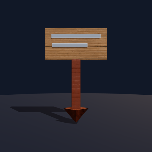 Generated view of Weathered Wooden Directional Signpost